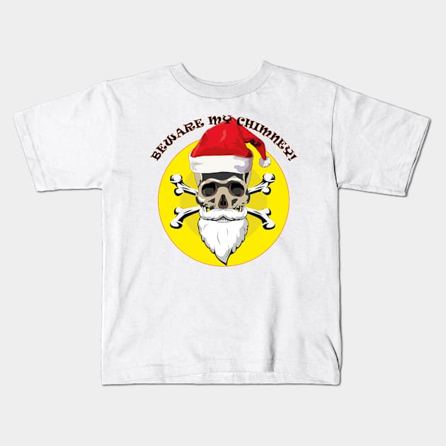 Christmas Skull Kids T-Shirt by GilbertoMS